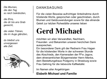 Traueranzeige von Gerd Michael von Prenzlauer Zeitung