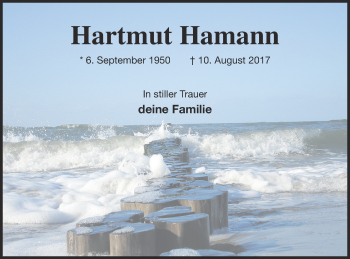 Traueranzeige von Hartmut Hamann von Mecklenburger Schweiz