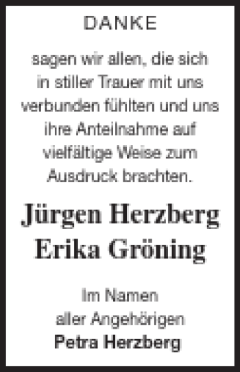 Traueranzeige von Jürgen Herzberg von Müritz-Zeitung