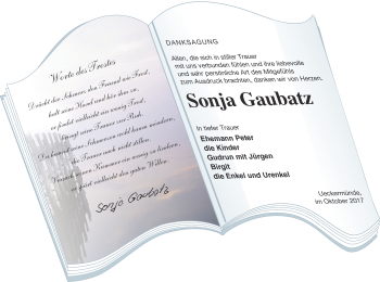 Traueranzeige von Sonja Gaubatz von Haff-Zeitung