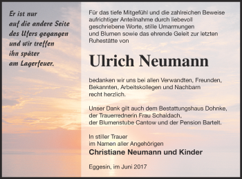 Traueranzeige von Ulrich Neumann von Haff-Zeitung