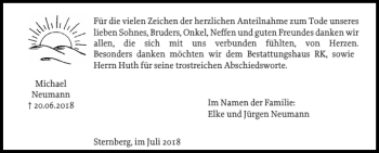 Traueranzeige von Für der von Anzeiger für Sternberg - Brüel - Warin