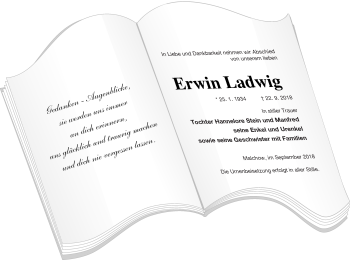 Traueranzeige von Erwin Ladwig von Müritz-Zeitung