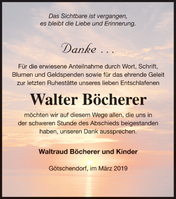 Traueranzeige von Walter Böcherer von Templiner Zeitung