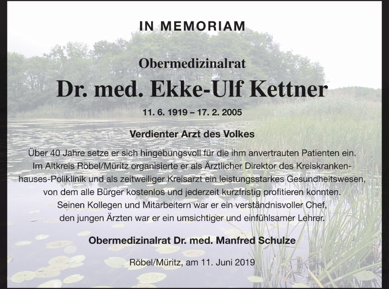  Traueranzeige für Ekke-Ulf Kettner vom 11.06.2019 aus Müritz-Zeitung