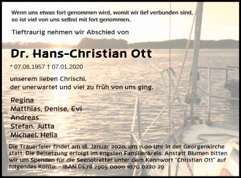 Traueranzeige von Hans-Christian Ott von Müritz-Zeitung