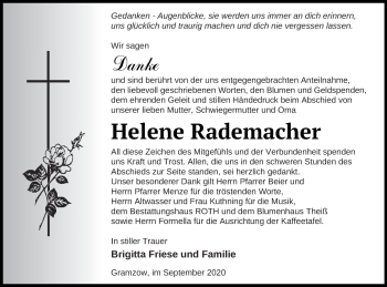 Traueranzeige von Helene Rademacher von Prenzlauer Zeitung