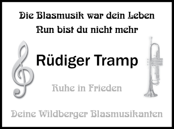 Traueranzeige von Rüdiger Tramp von Neubrandenburger Zeitung