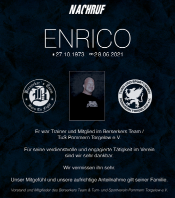 Traueranzeige von Enrico Koch von Haff-Zeitung