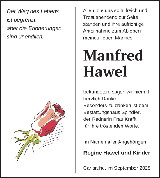 Traueranzeige von Manfred Hawel von Nordkurier Mecklenburger Schweiz