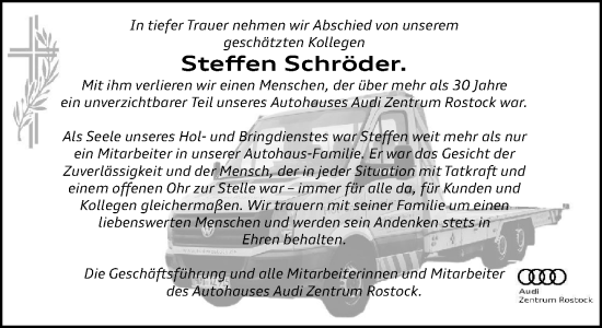Traueranzeige von Steffen Schröder von Norddeutsche Neueste Nachrichten